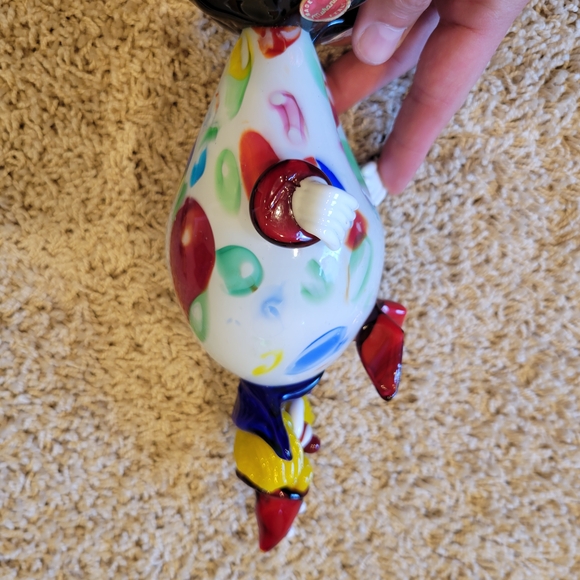 2 Murano Hand Blown Glass Clowns by Fratelli Pitau, Murano Italy - 9" In Tall - Picture 16 of 16
